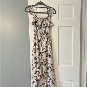 American Eagle Outfitters Cream High Low Sundress
